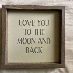 I love you to the moon and back frame